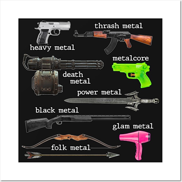 Weapons of Metal Music Wall Art by darklordpug